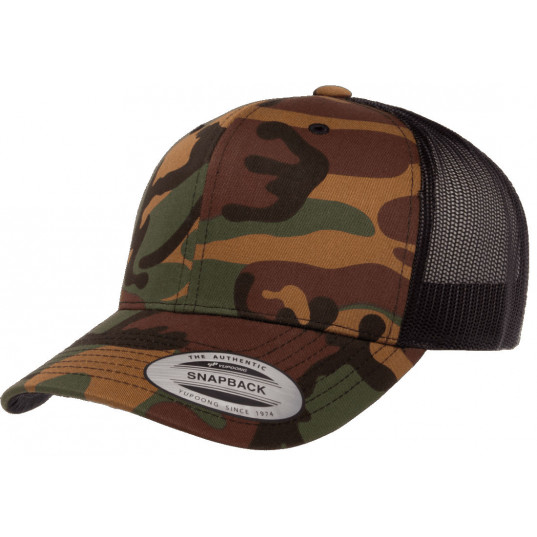 Кепка FlexFit 6606CA Retro Trucker - Green Camo